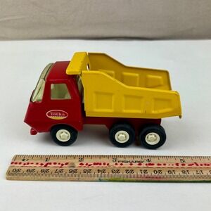 Vintage Tonka 5" Metal Dump Truck 1974 Vehicle Red‎ Cab/Yellow 55010